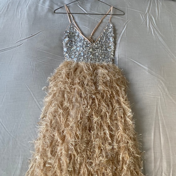 asos feather dress